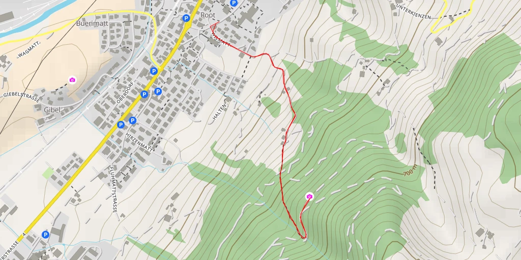 Map of the trail for Morgenrotbach