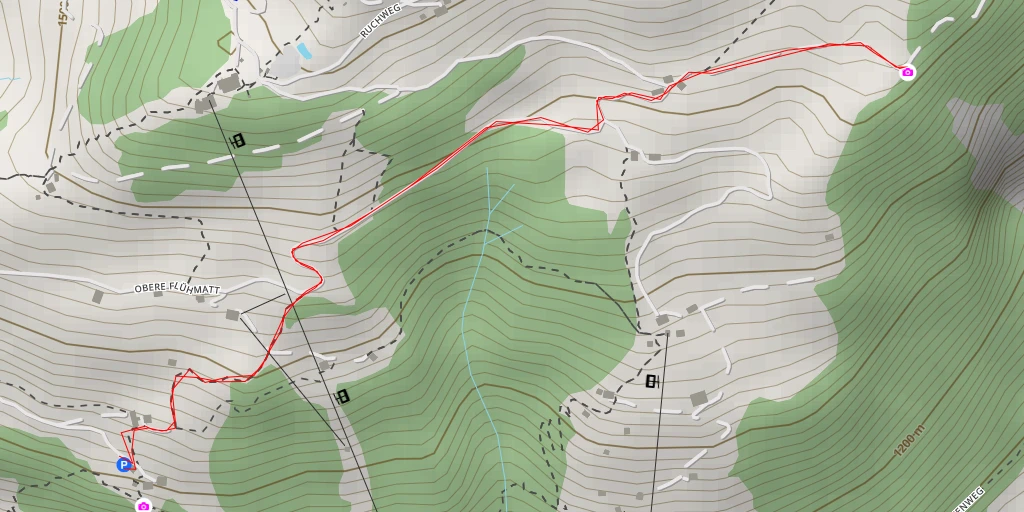 Carte de l'itinéraire :  Schletteren - Engelberg