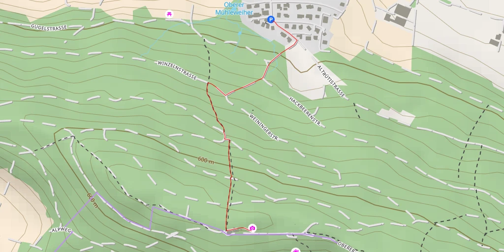 Carte de l'itinéraire :  Aussichtsturm Altberg