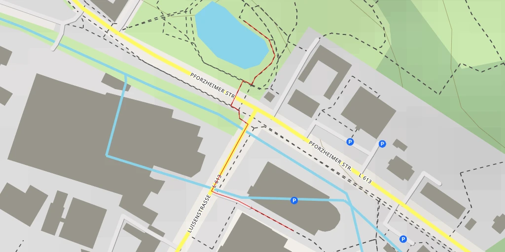 Carte de l'itinéraire :  Pforzheimer Straße