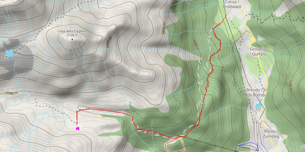 Carte de l'itinéraire :  Rifugio Miryam