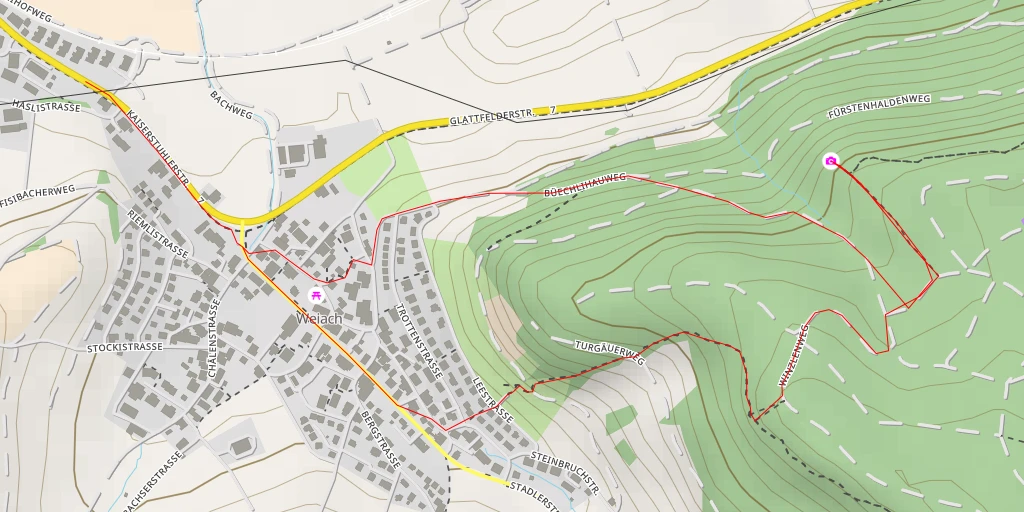 Map of the trail for Leuenchopf