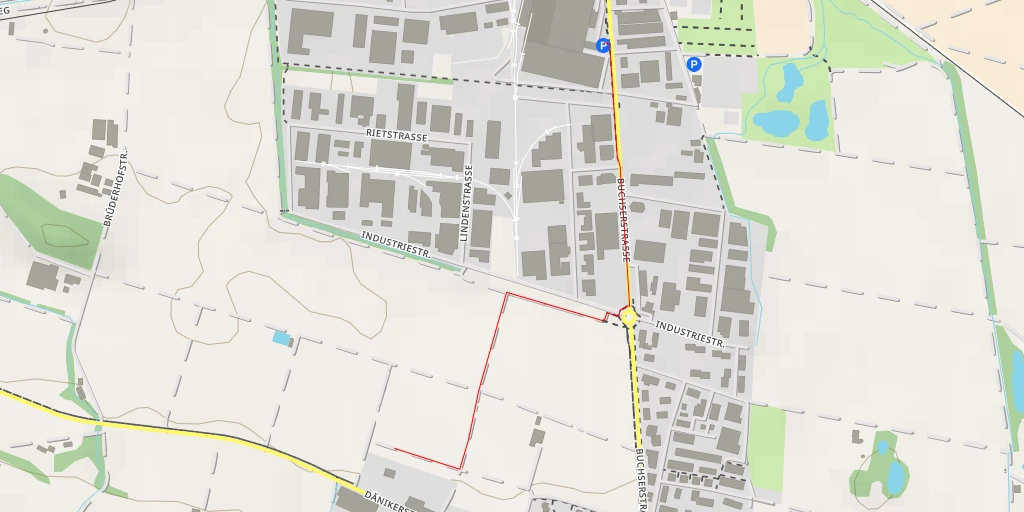 Map of the trail for Dänikerstrasse