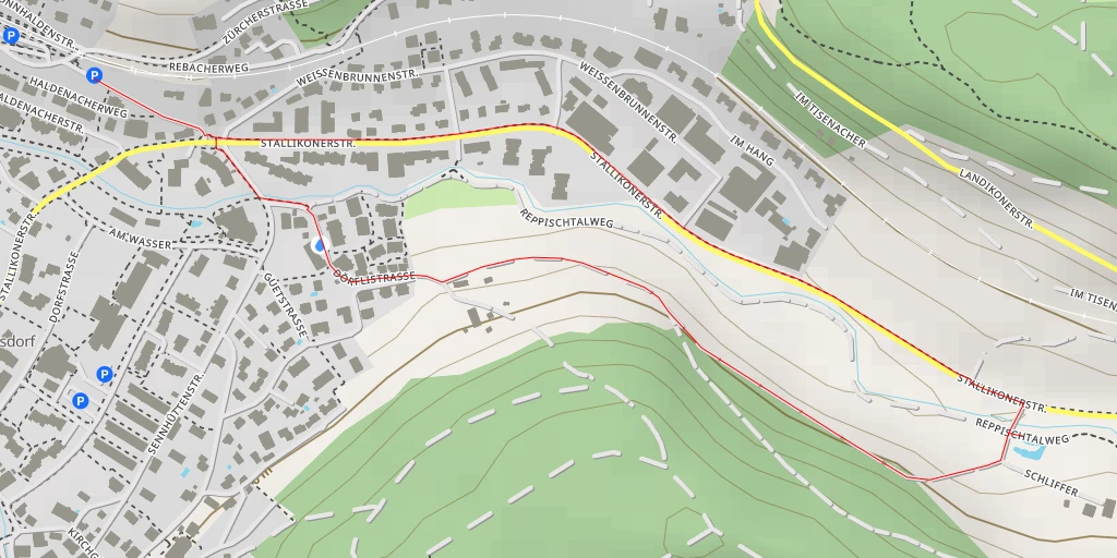 Map of the trail for Reppischtalweg - Reppischtalweg