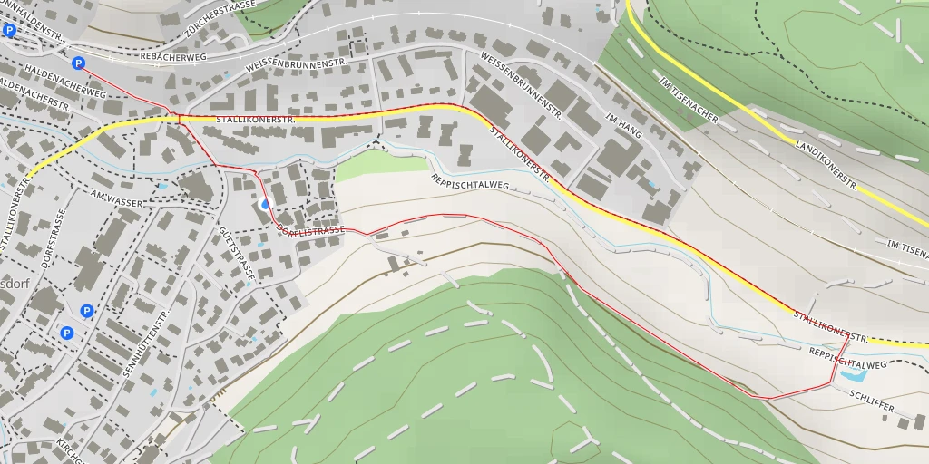 Map of the trail for Reppischtalweg - Reppischtalweg