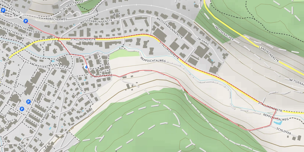 Map of the trail for Reppischtalweg - Reppischtalweg