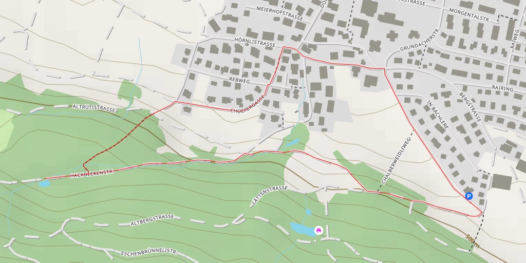 Map of the trail for Chapfweiher