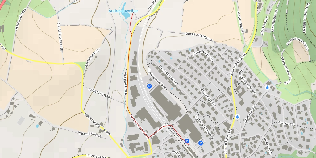 Map of the trail for Andresenweiher