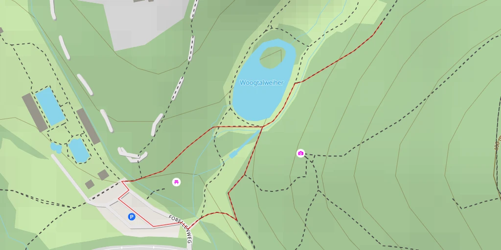 Map of the trail for Grüner Weg