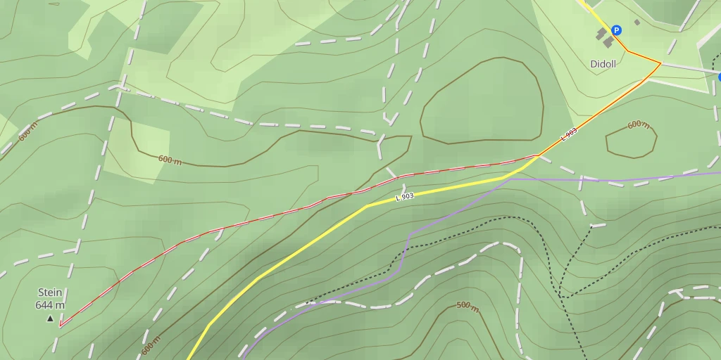 Map of the trail for Stein