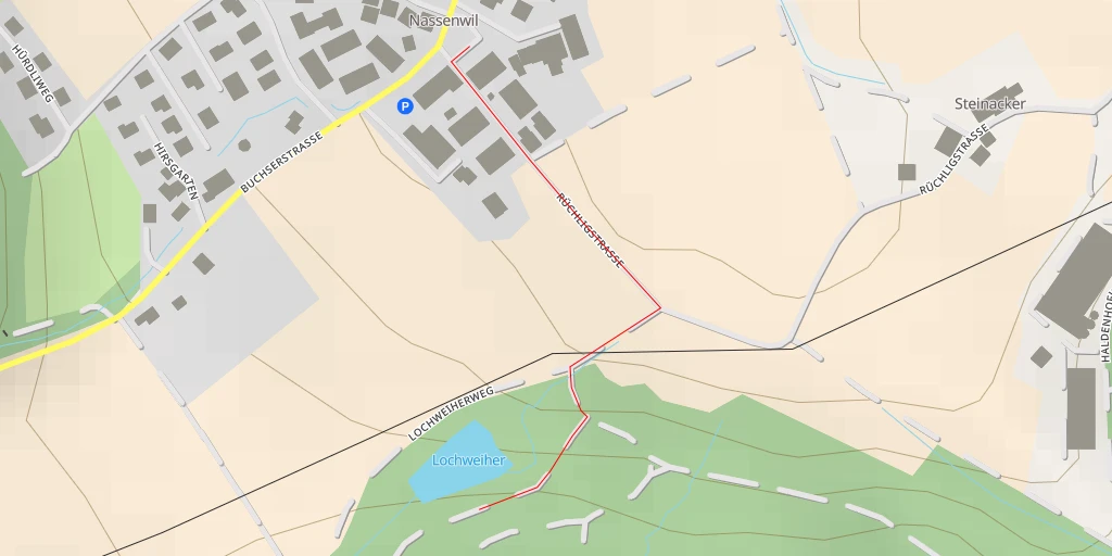 Map of the trail for Lochweiher