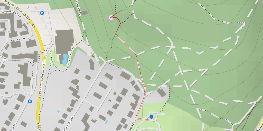 Map of the trail for Grüner Weg