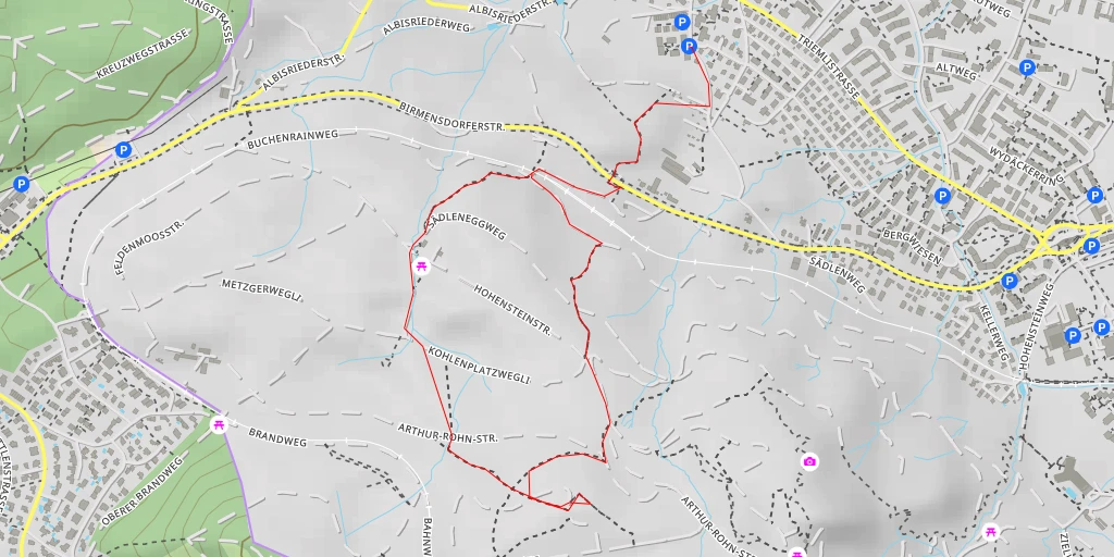 Map of the trail for Liebisegg