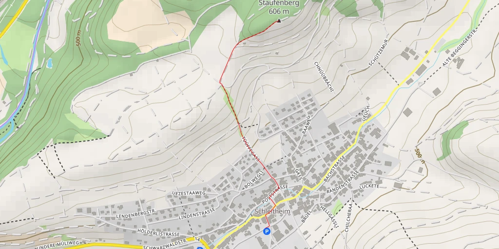 Map of the trail for Staufenberg