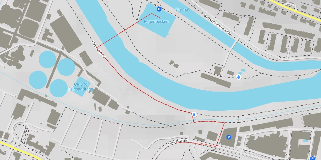 Map of the trail for Regenbecken