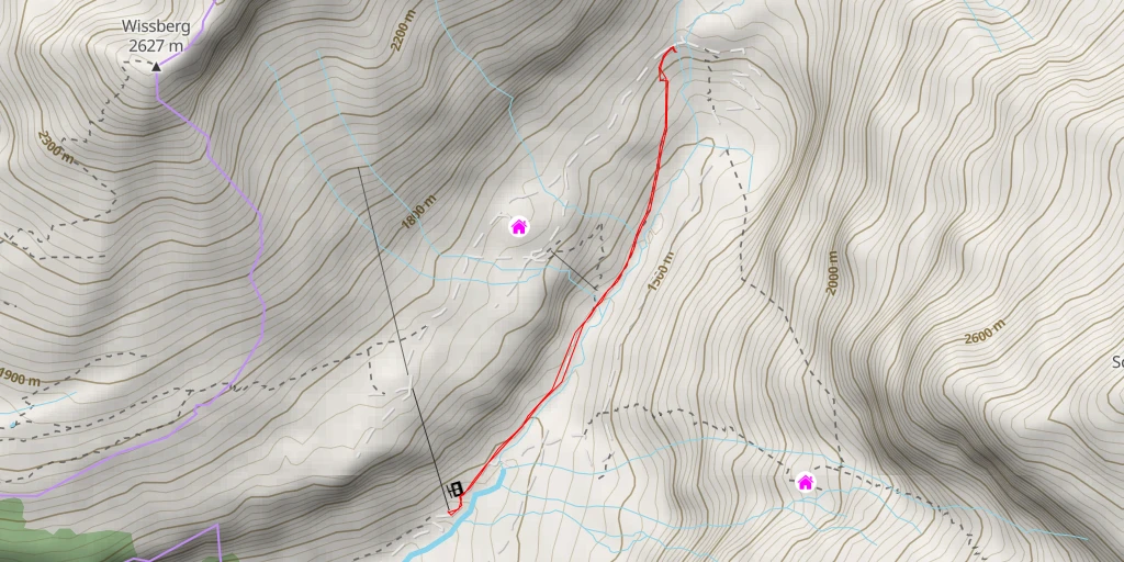 Map of the trail for Stäuberfall I