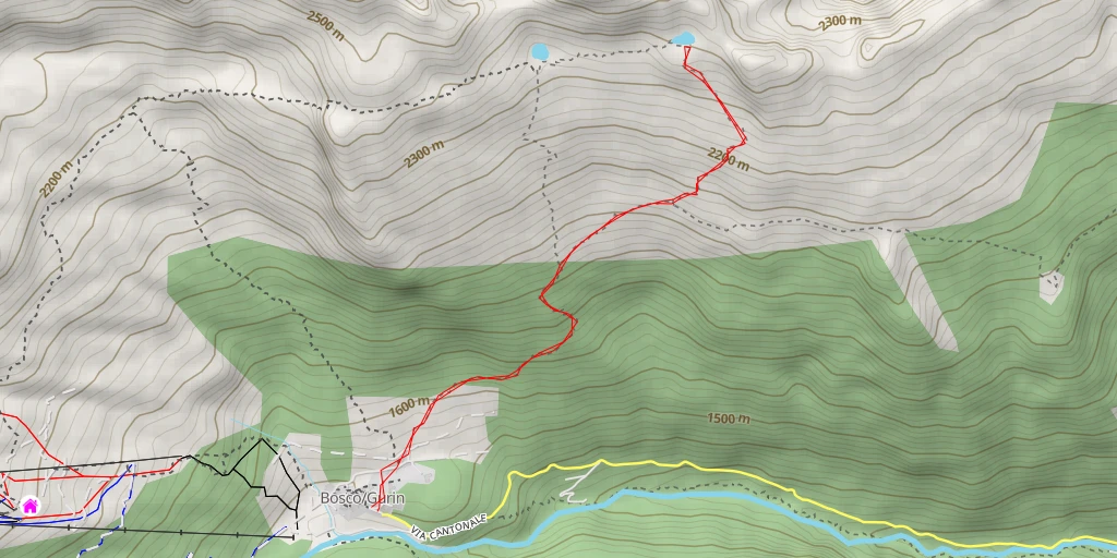 Map of the trail for Lago Pero