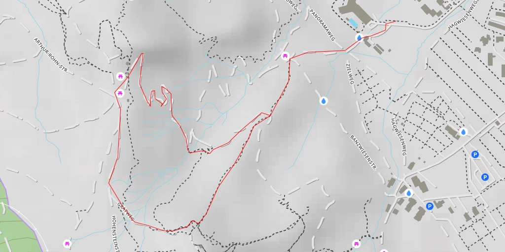 Map of the trail for Hohenstein