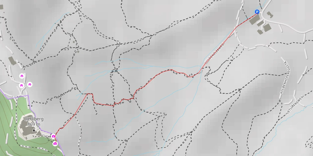 Map of the trail for Uetliberg - Uetliberg