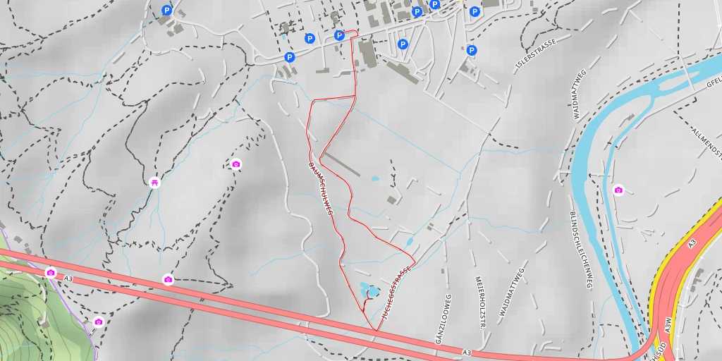 Carte de l'itinéraire :  Baumschulweg - Zürich