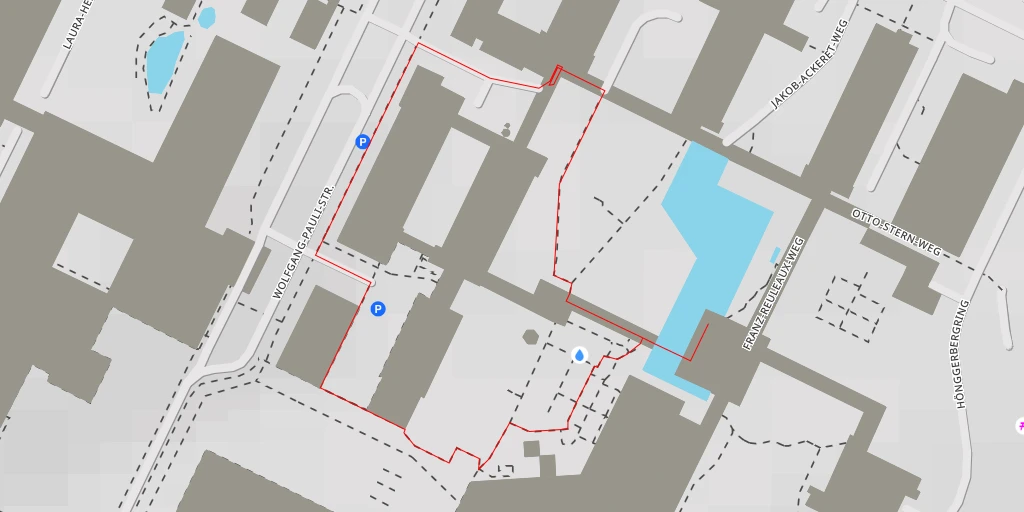 Map of the trail for ETH Zürich, Hönggerberg - Am Hönggerberg - Zürich