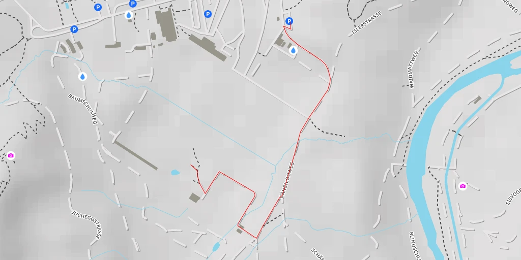 Map of the trail for Baumschulweg - Zürich