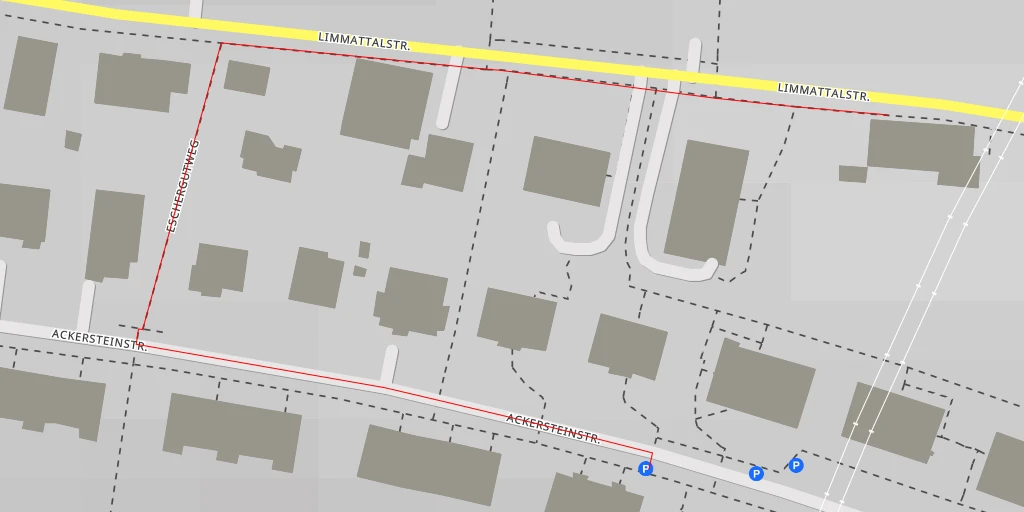 Carte de l'itinéraire :  Limmattalstrasse - Zürich