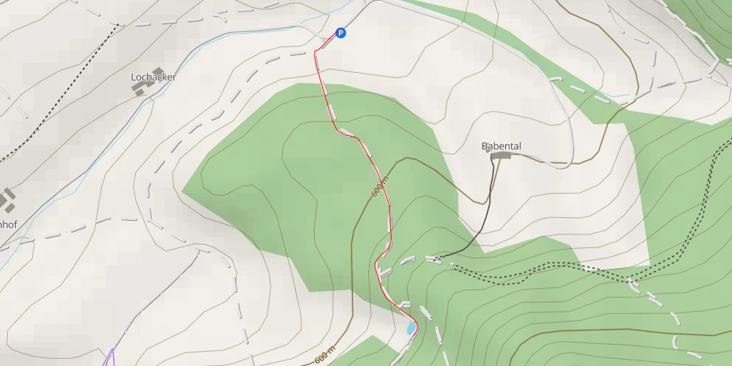 Map of the trail for Kurztal Weg