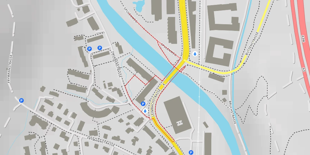 Map of the trail for Spulenweg - Spulenweg - Zürich