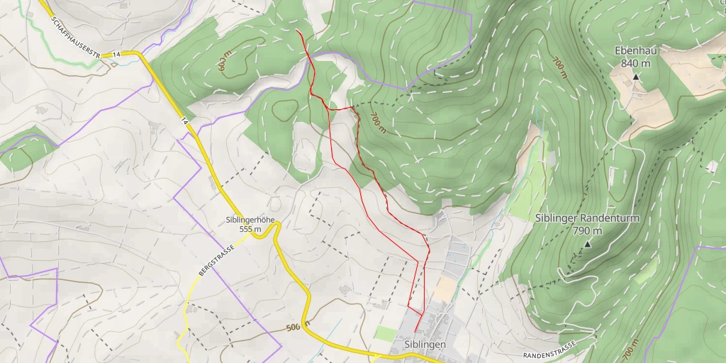 Carte de l'itinéraire :  Pflumm - Hauptstrasse