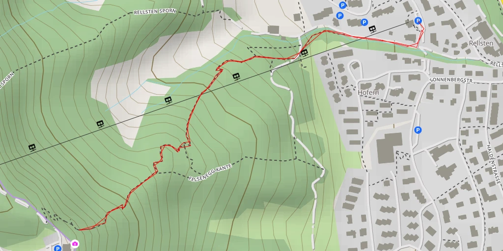 Map of the trail for Planetenweg