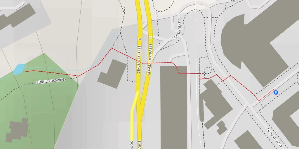 Carte de l'itinéraire :  Bürgliweg - Bürgliweg