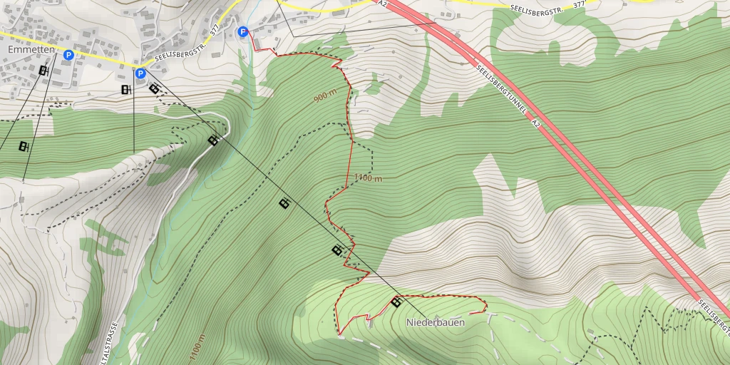 Map of the trail for Niederbauen - Emmetten