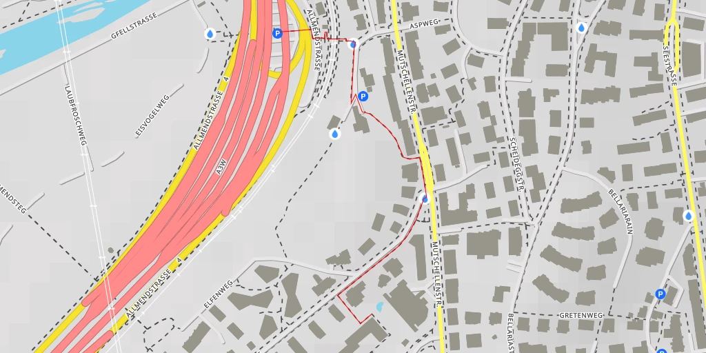 Carte de l'itinéraire :  Schule Manegg - Tannenrauchstrasse - Zürich