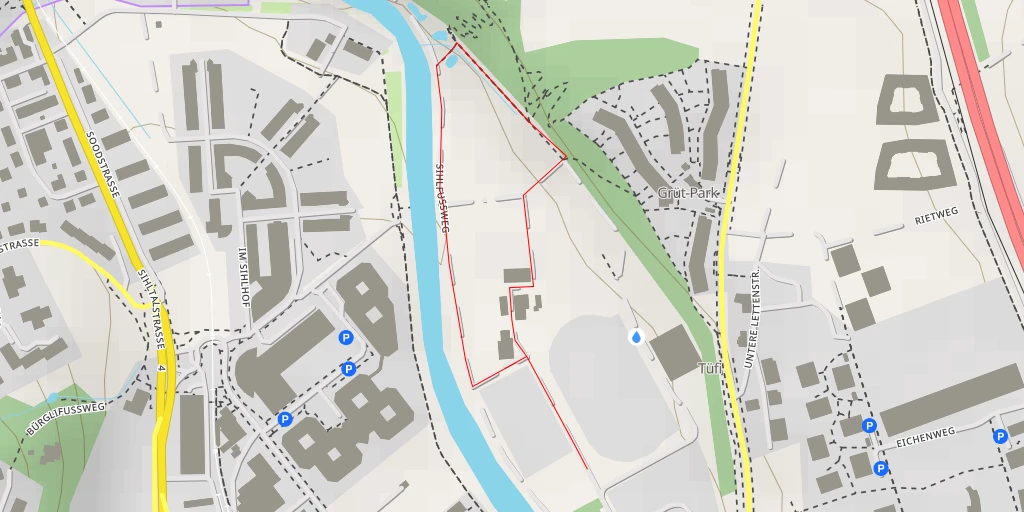 Map of the trail for Der Weiher - Entlisbergrossweg