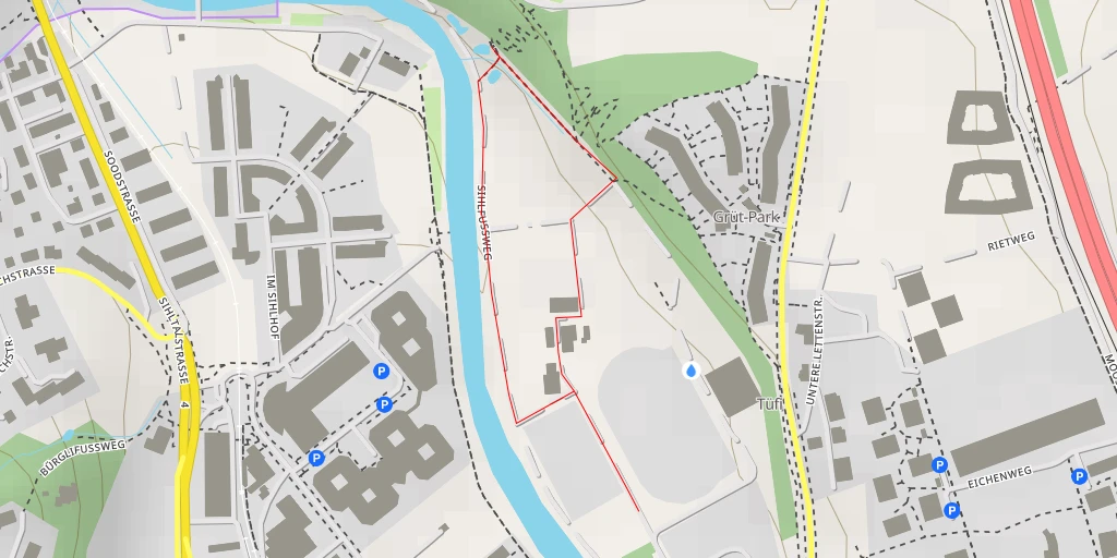 Map of the trail for Sihluferweg