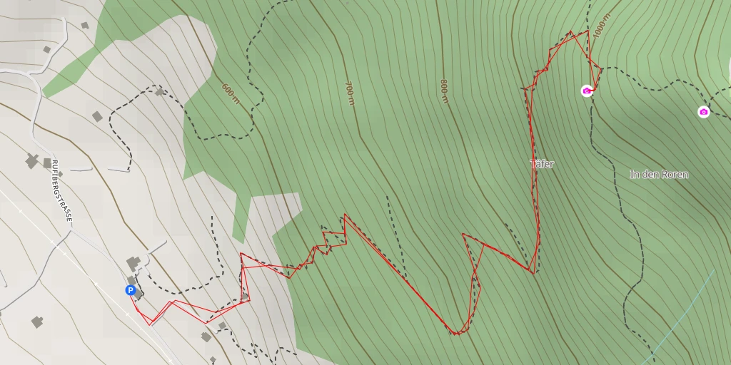 Map of the trail for Bigstein