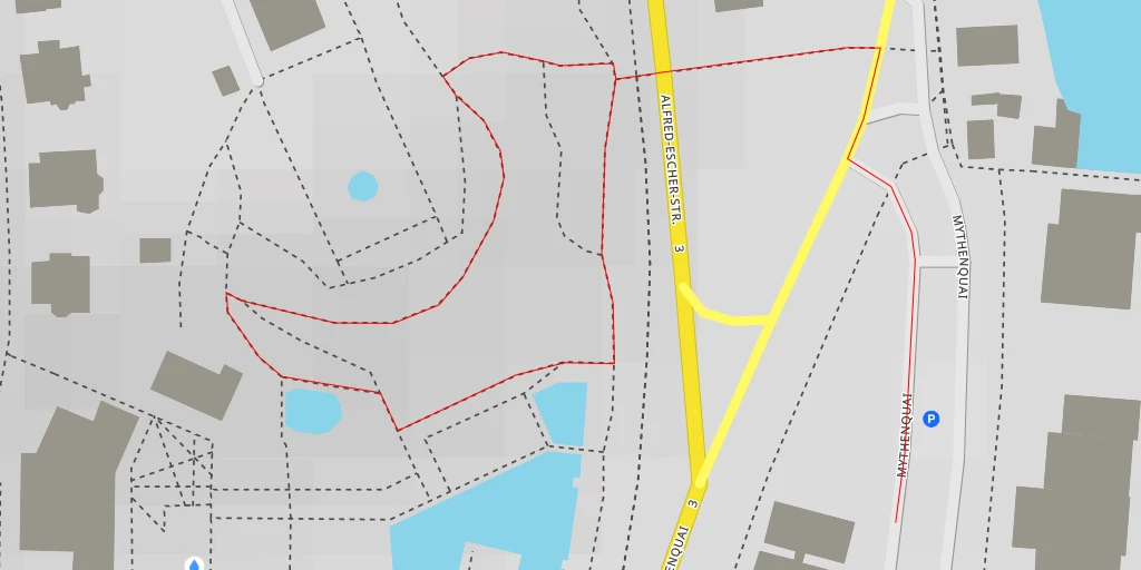 Map of the trail for Drei Flamingos - Seestrasse - Zürich