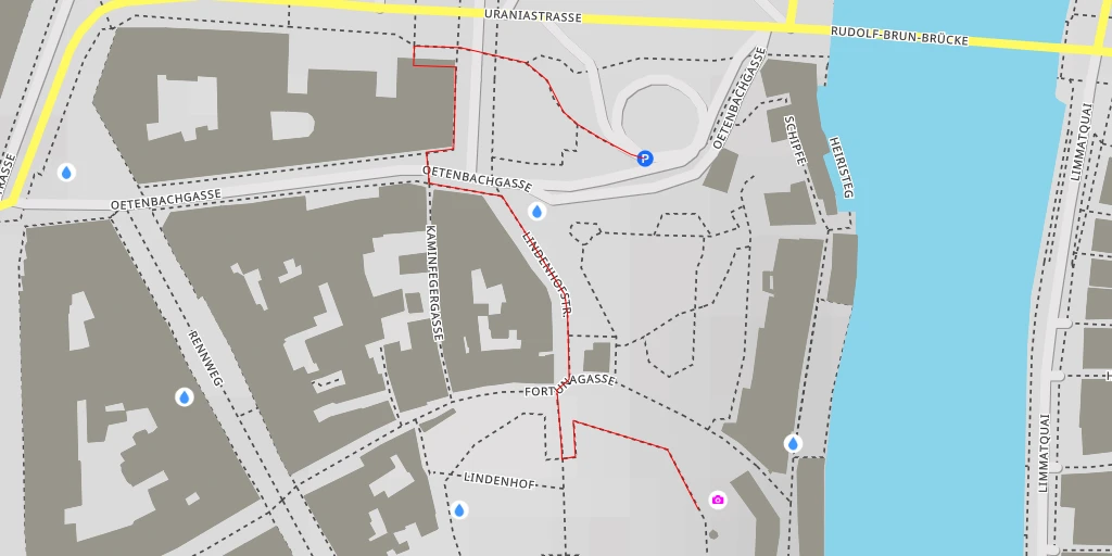 Map of the trail for Lindenhof