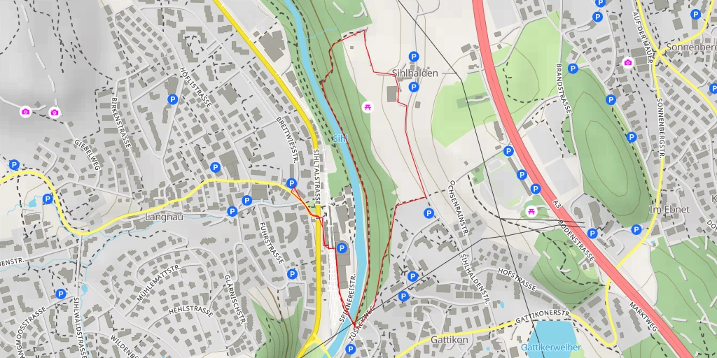 Carte de l'itinéraire :  Rinderweidweg - Rinderweidweg