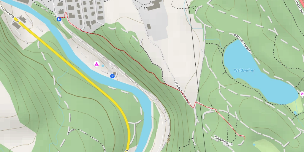 Map of the trail for Finnenbahn - Finnenbahn