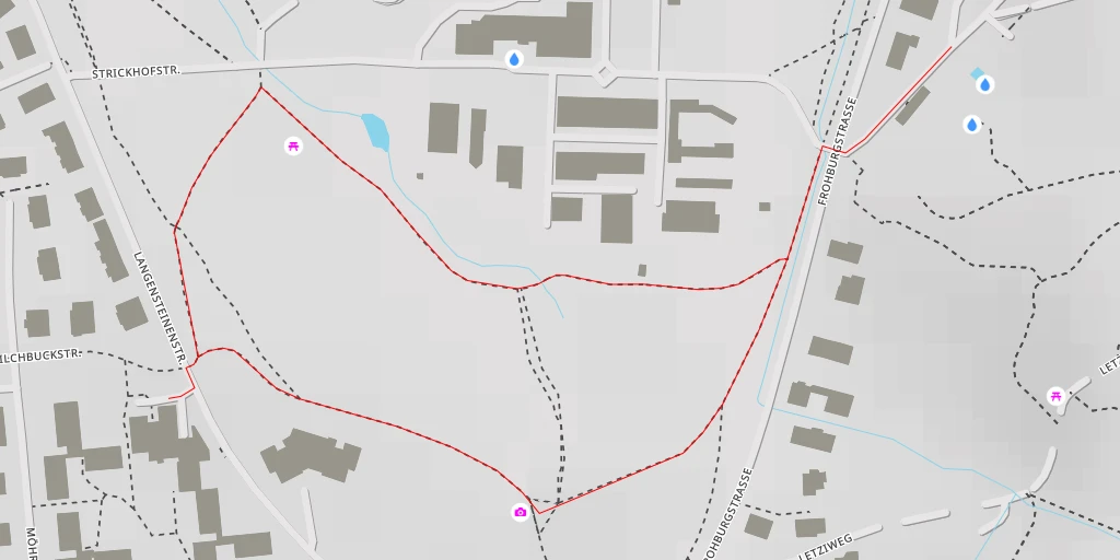 Map of the trail for Strickhofstrasse - Zürich