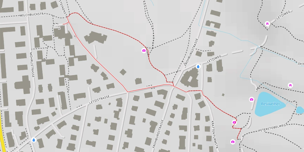 Map of the trail for Vrenelisgärtli