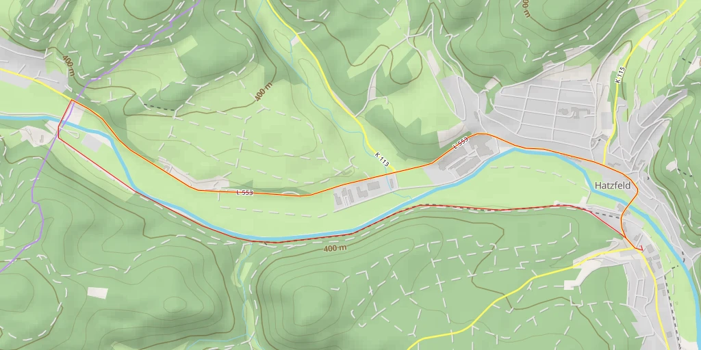 Map of the trail for Ederhöhe