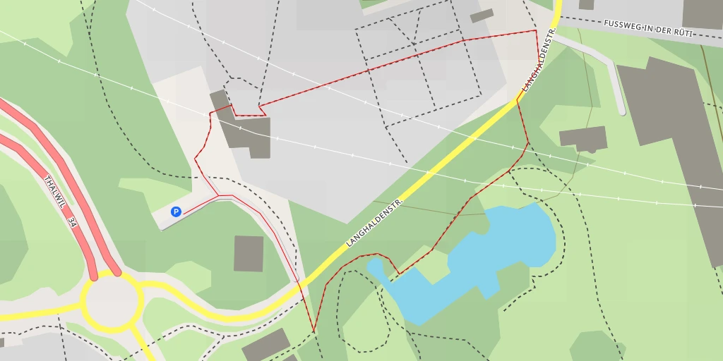 Map of the trail for Langhaldenstrasse