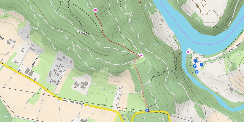 Map of the trail for Flüe