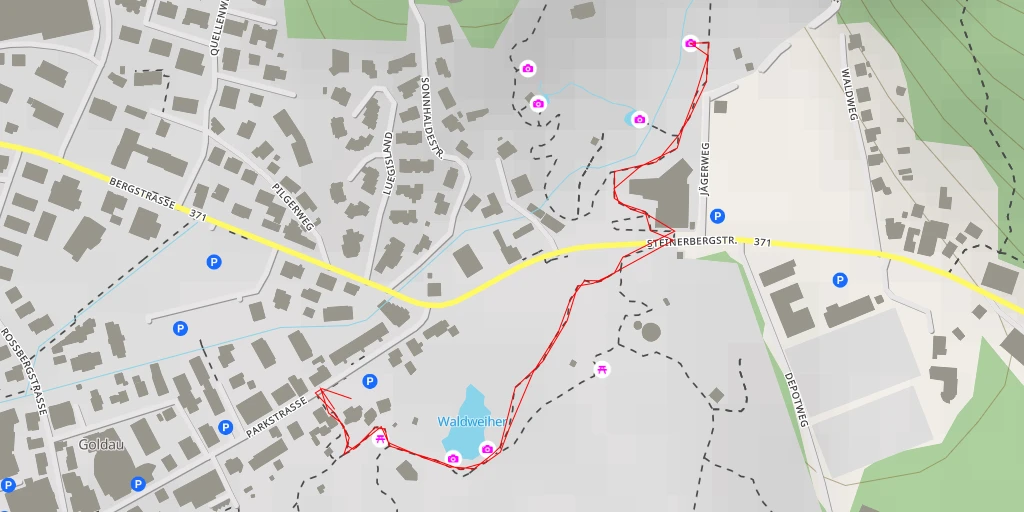 Map of the trail for Grosswijer-Hof - Goldau