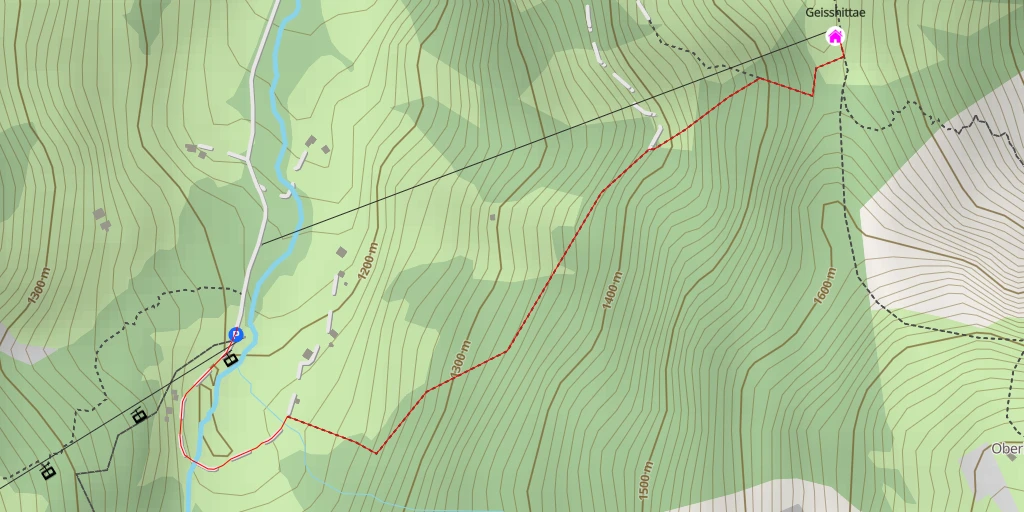 Map of the trail for Geisshittae