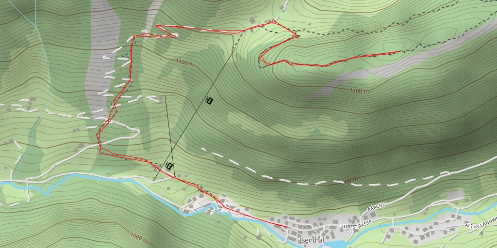 Map of the trail for Urner Mundartweg - Isenthal