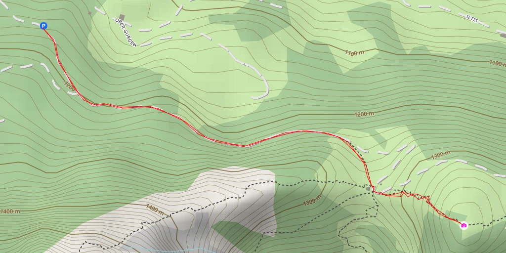 Map of the trail for Gottertli